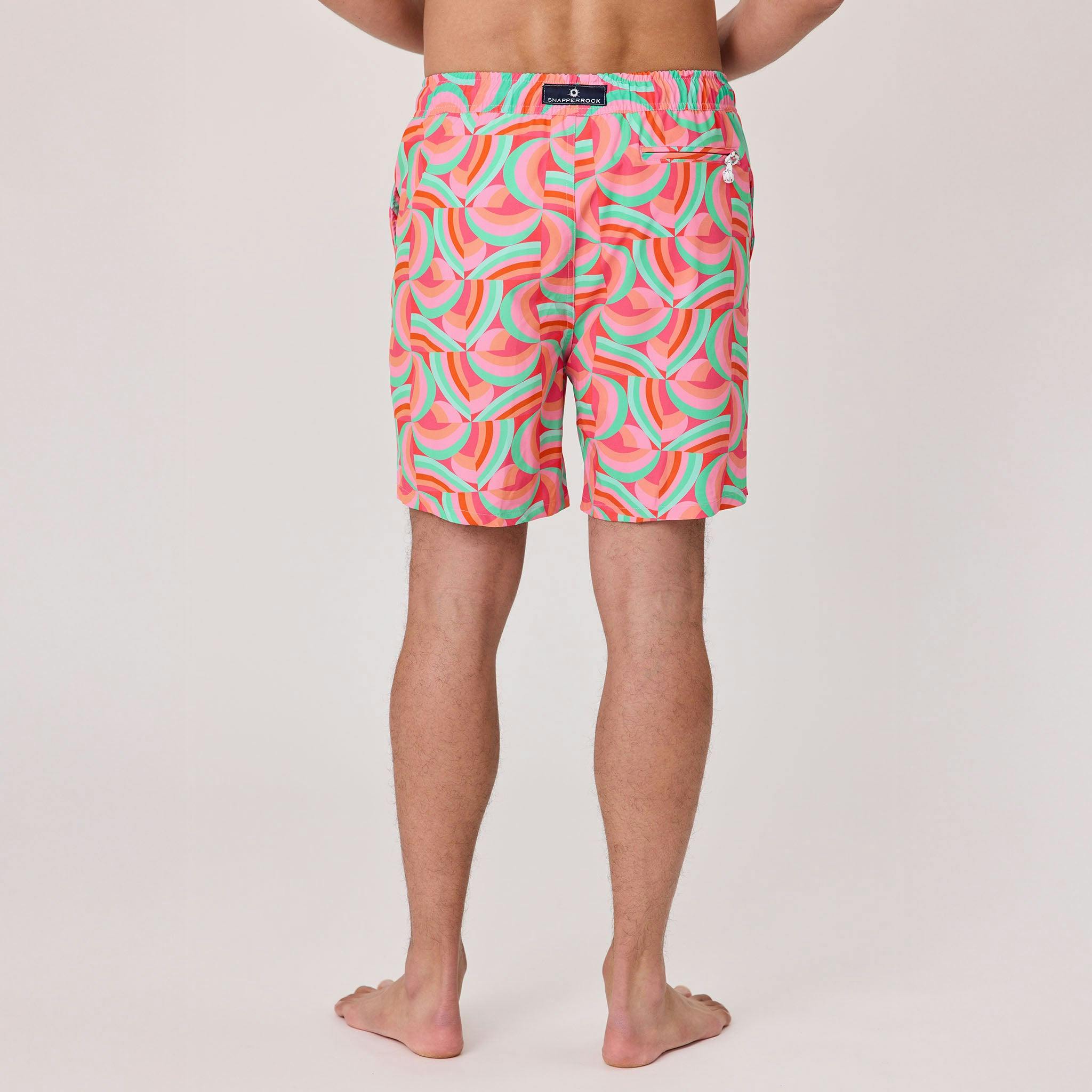 Mens Geo Melon Sustainable Swim Short