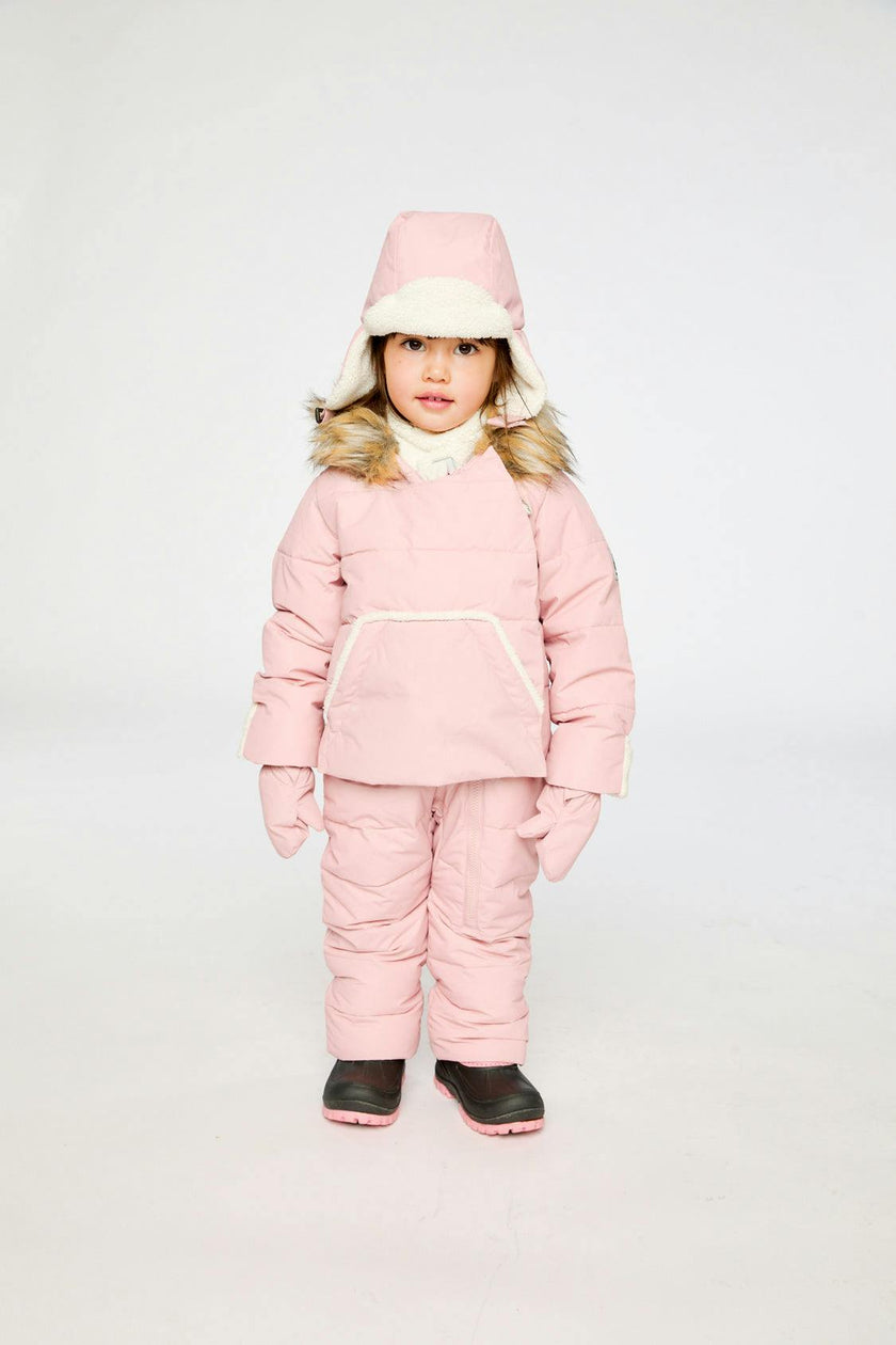 Baby Snug One Piece Snowsuit Adapted For Car Seats Pale Dusty Pink