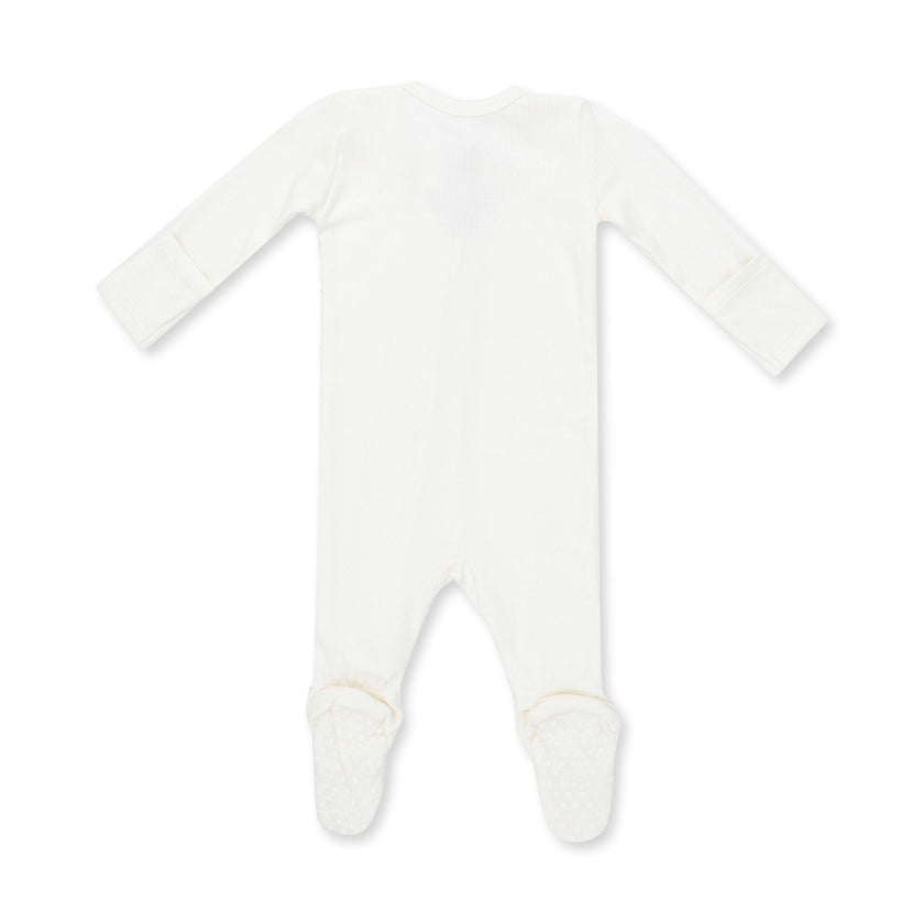 Solid Snow White - 2 Way Zipper Footie