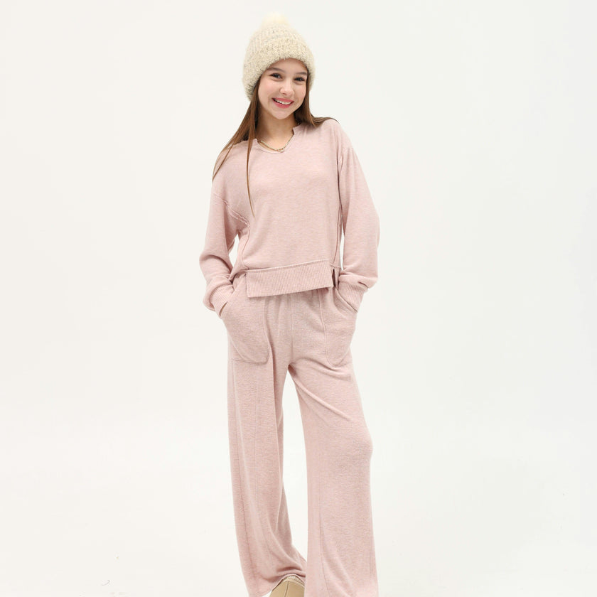Tenly Hacci Jersey Wide Leg Pocket Pants