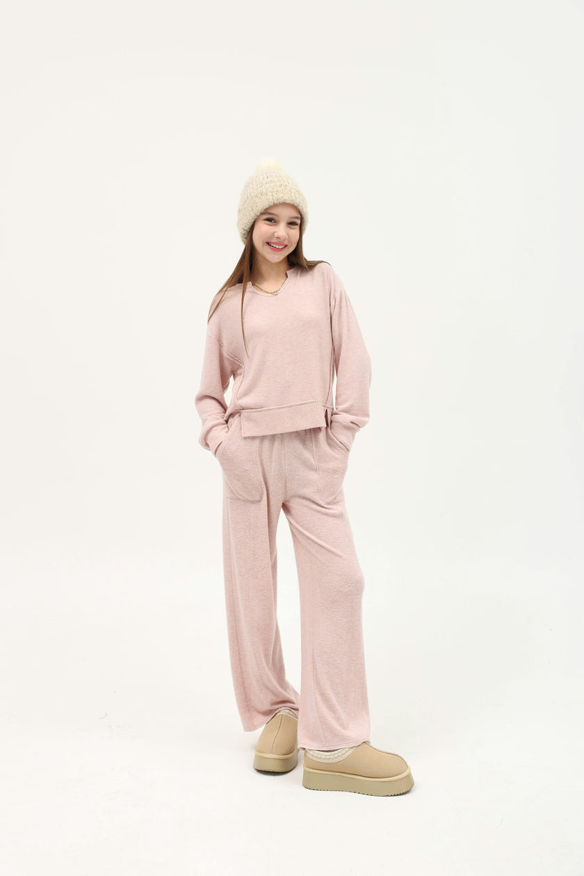 Tenly Hacci Jersey Wide Leg Pocket Pants