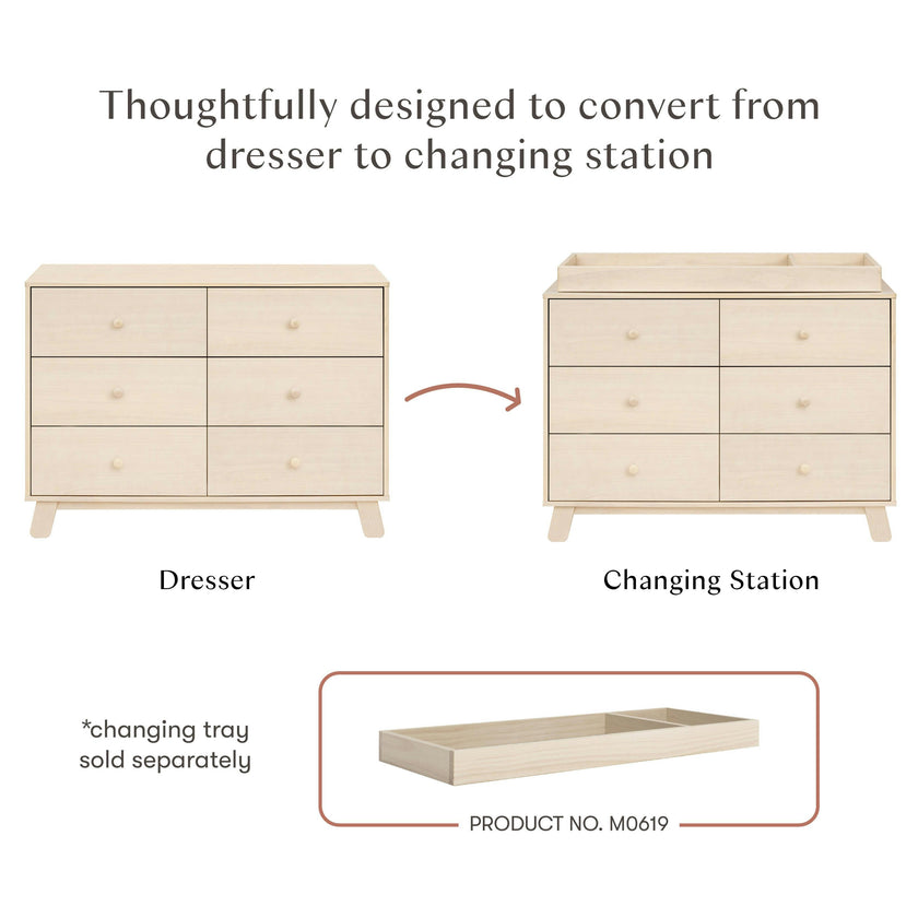 Babyletto Hudson Modern 6-Drawer Assembled Dresser (48")