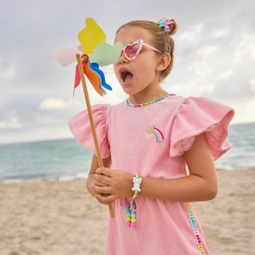 Velour Rainbow Gems Romper
