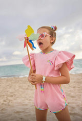 Velour Rainbow Gems Romper
