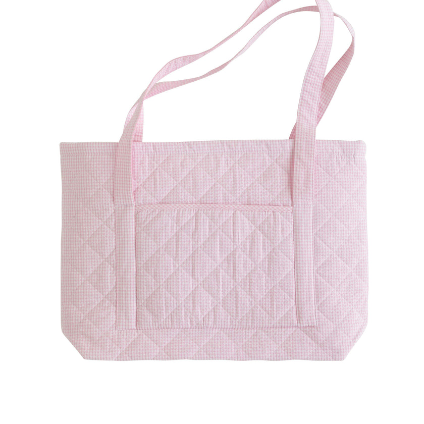 Quilted Luggage - Light Pink