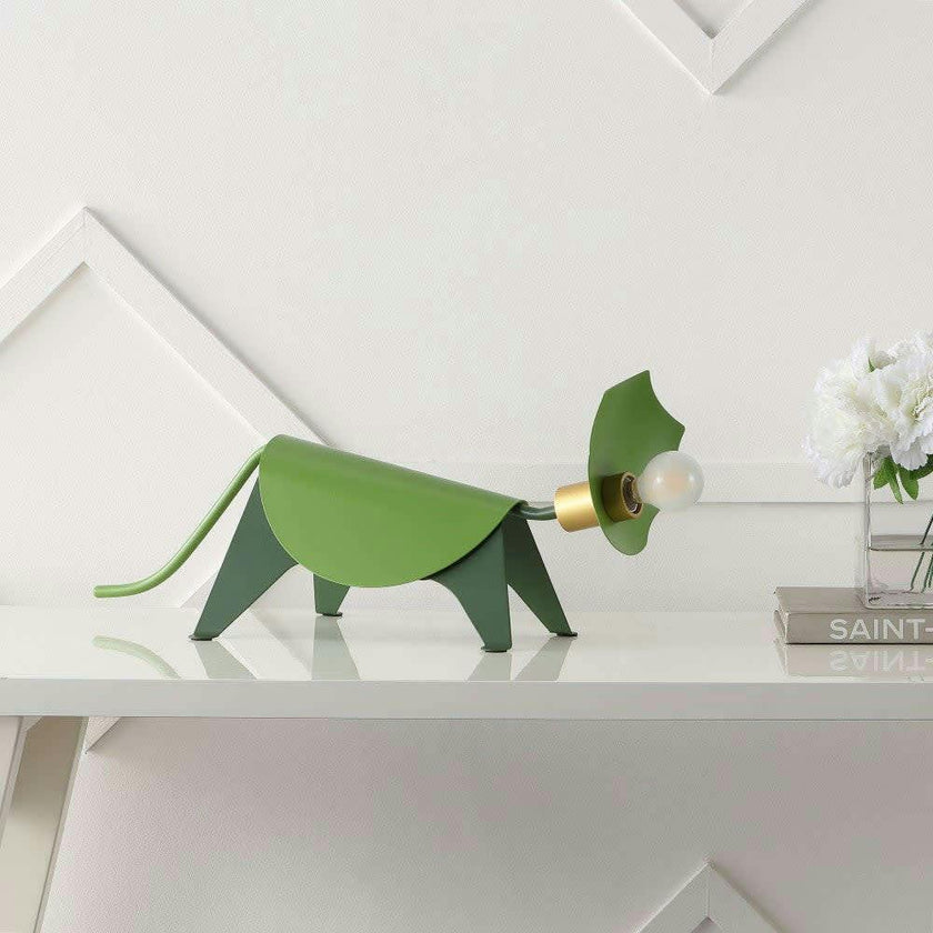 Gretchen 7.5" Modern Industrial Iron Triceratops LED Kids' Lamp