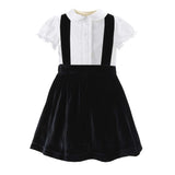 Eloise Silk Velvet Pinafore Set