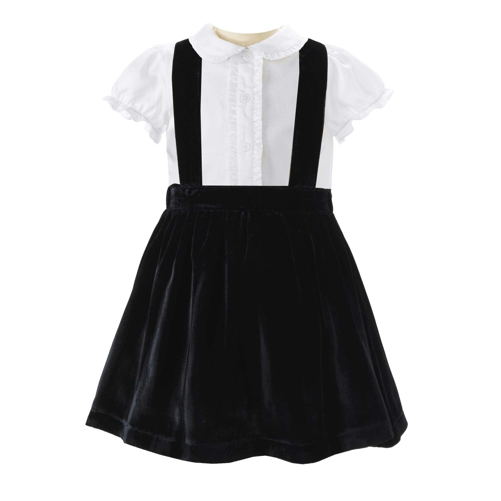 Eloise Silk Velvet Pinafore Set