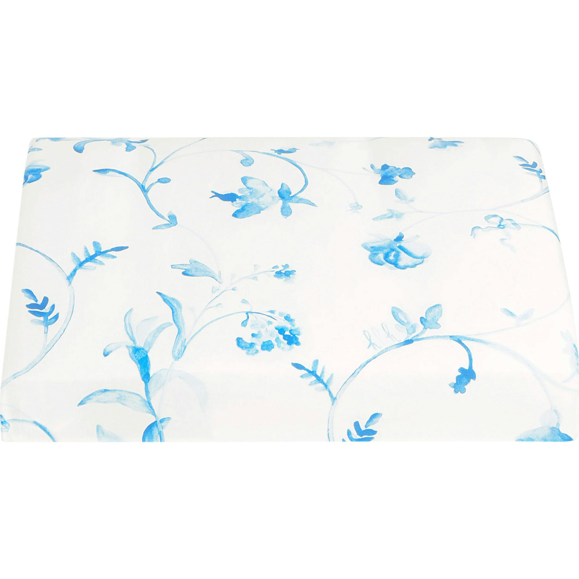 The Fitted Sheet - Blue Botanical