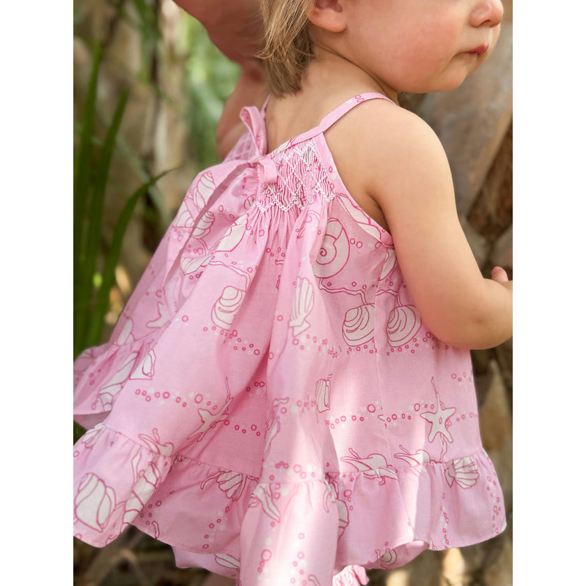 Clara Bloomer Set in Pink Shell