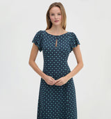 The Clare Dress - Juniper Foulard