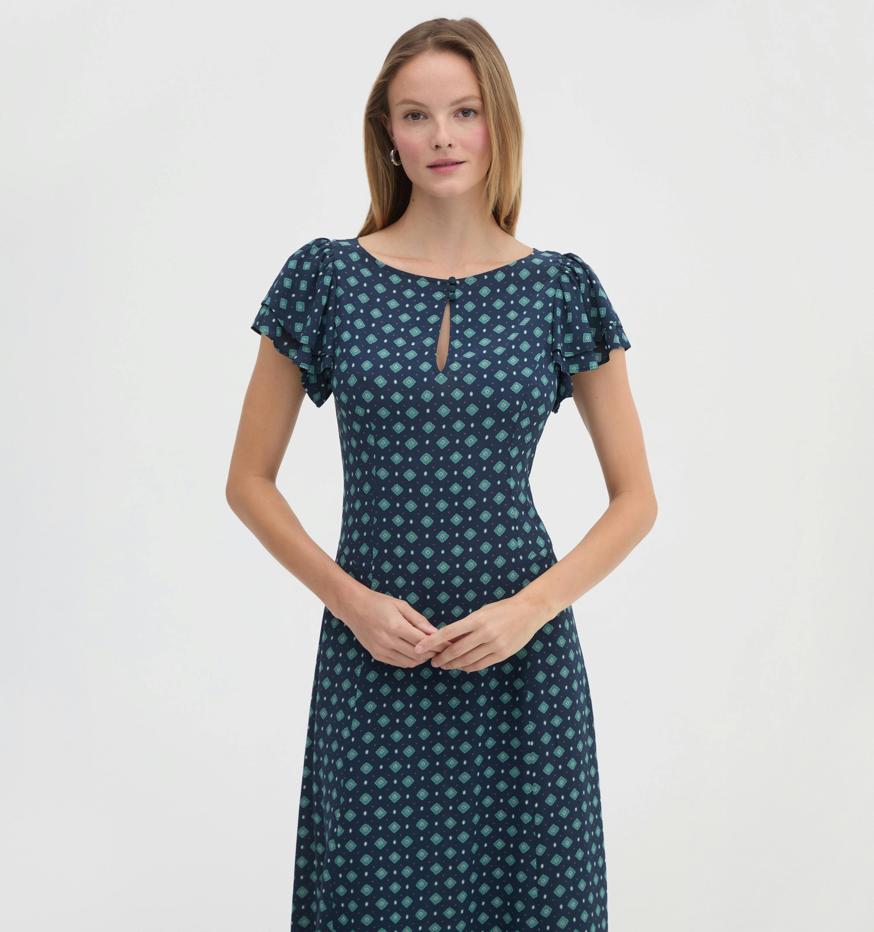 The Clare Dress - Juniper Foulard