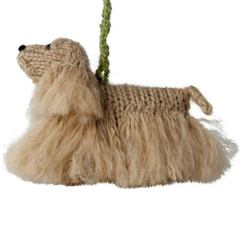 Cocker Spaniel Dog Hand Knit Christmas Ornament