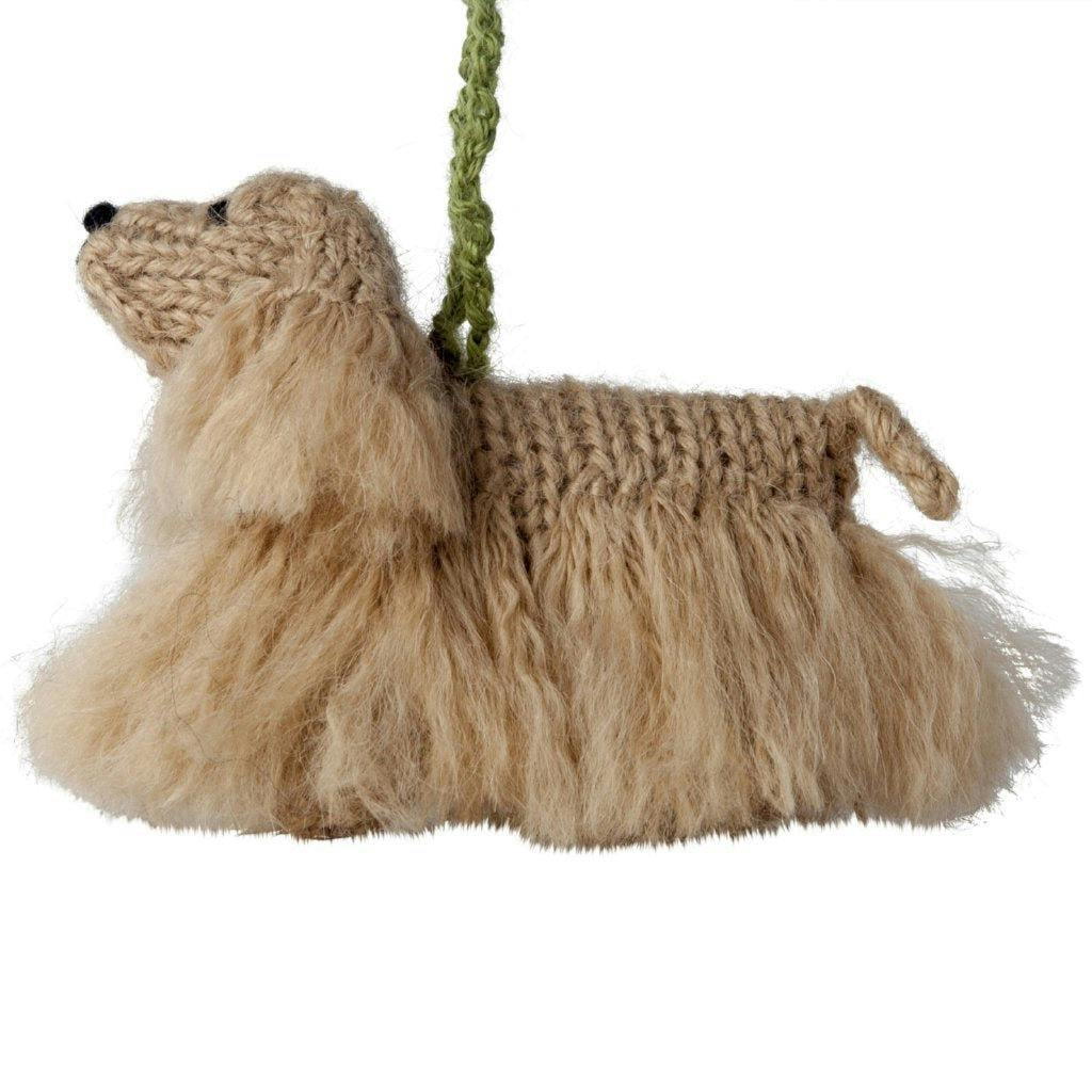 Cocker Spaniel Dog Hand Knit Christmas Ornament