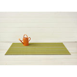 Skinny Stripe Shag Floor Mat, Green