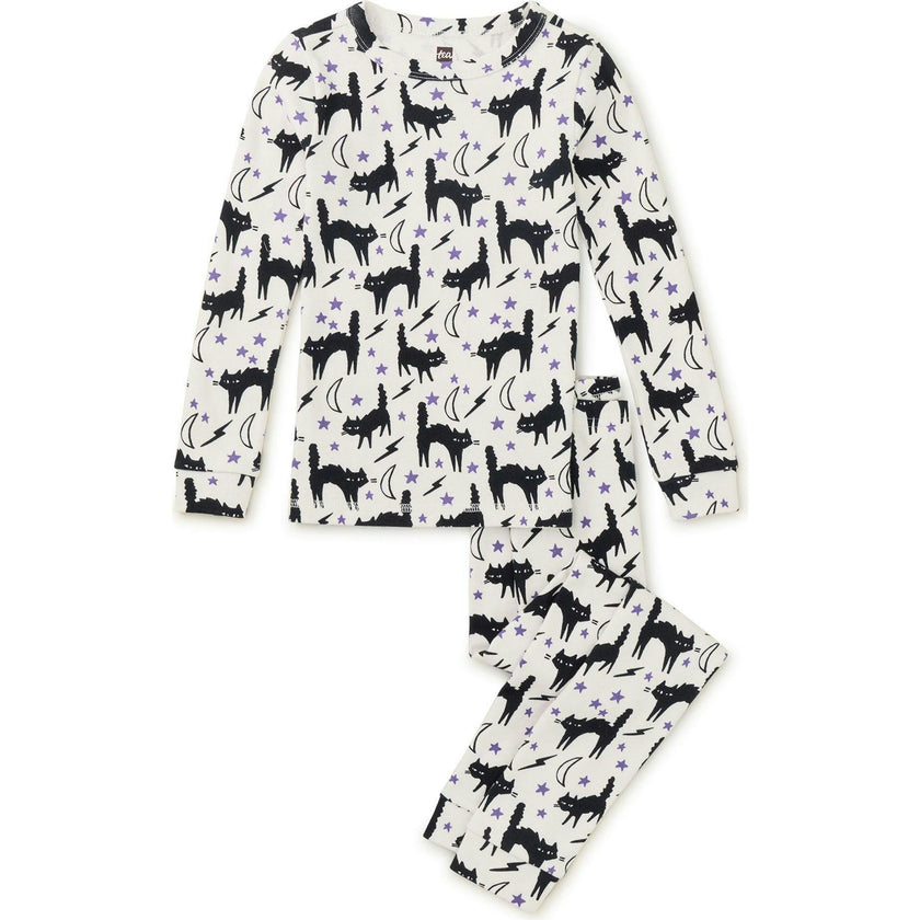 Goodnight Halloween Print Pajama Set, Red