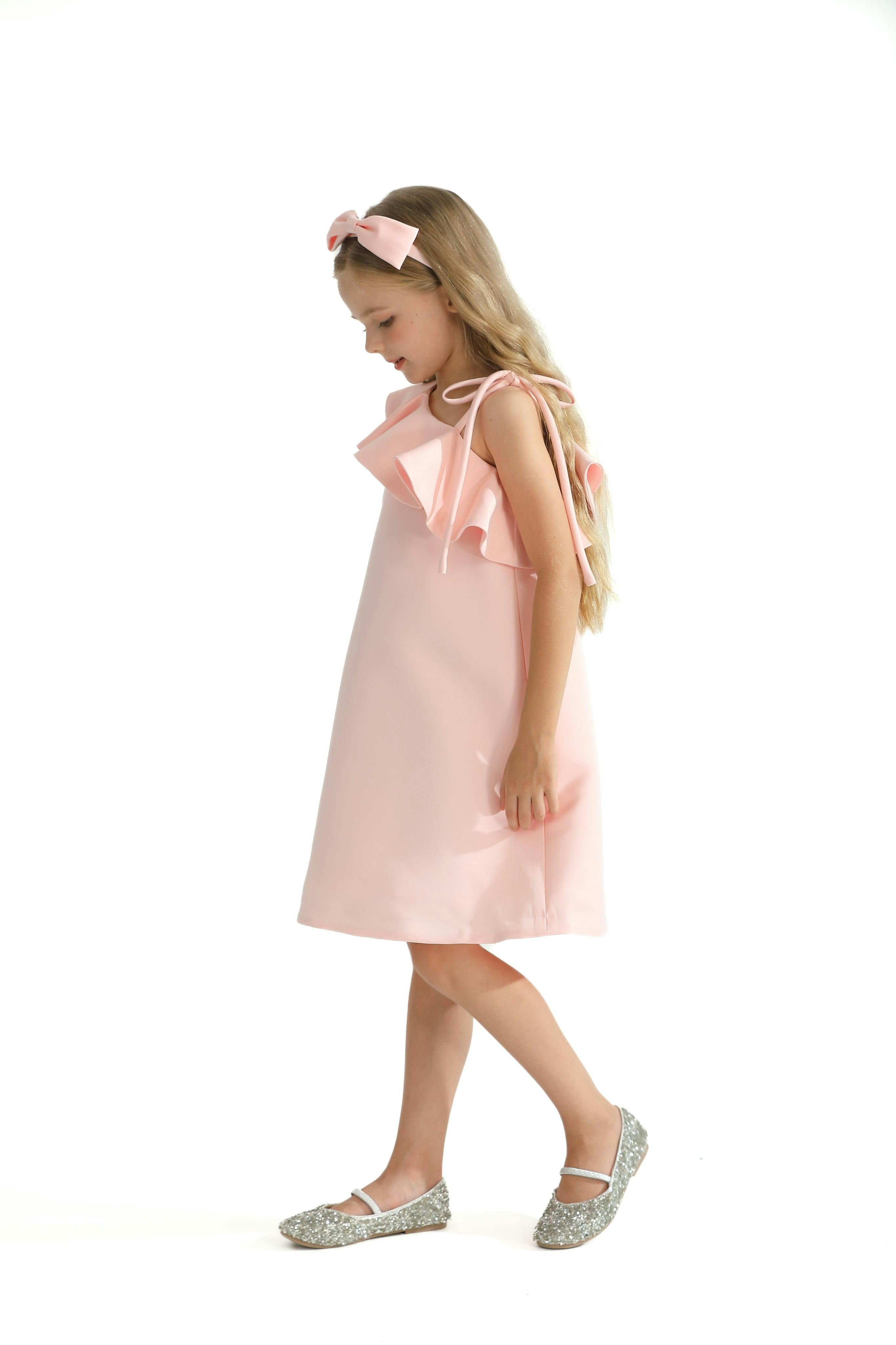Pink Petulla Off Shoulder Ruffle Dress