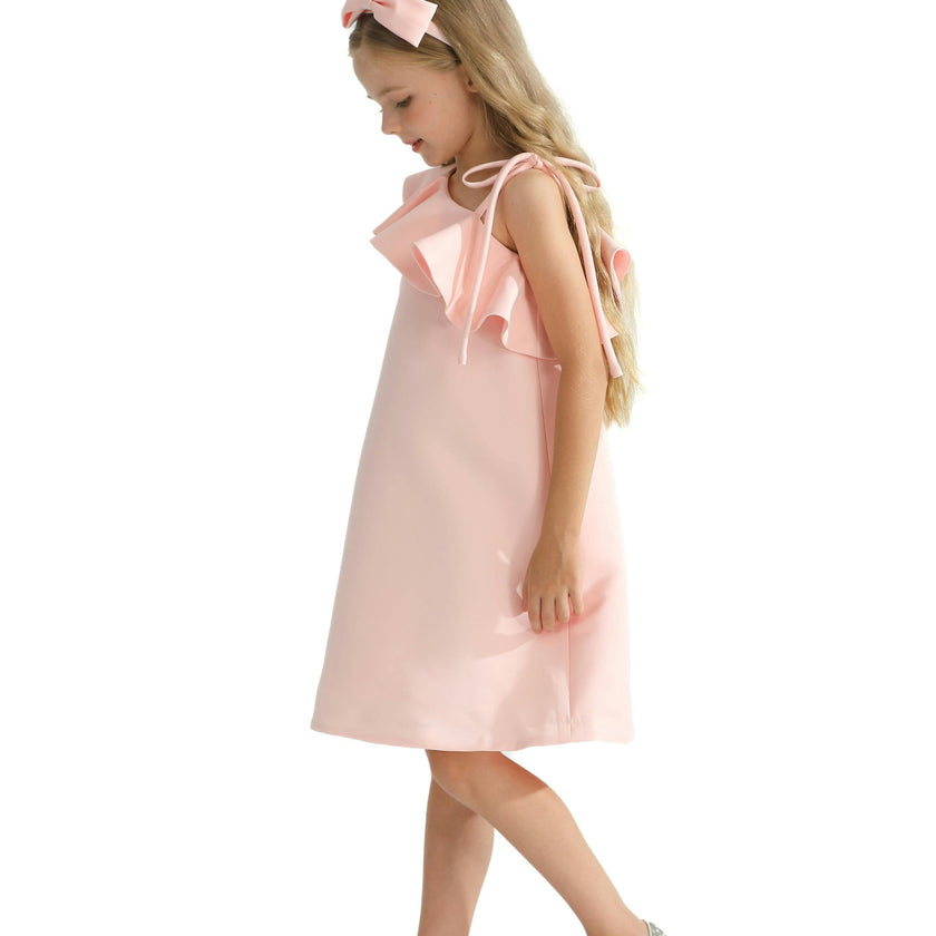 Pink Petulla Off Shoulder Ruffle Dress