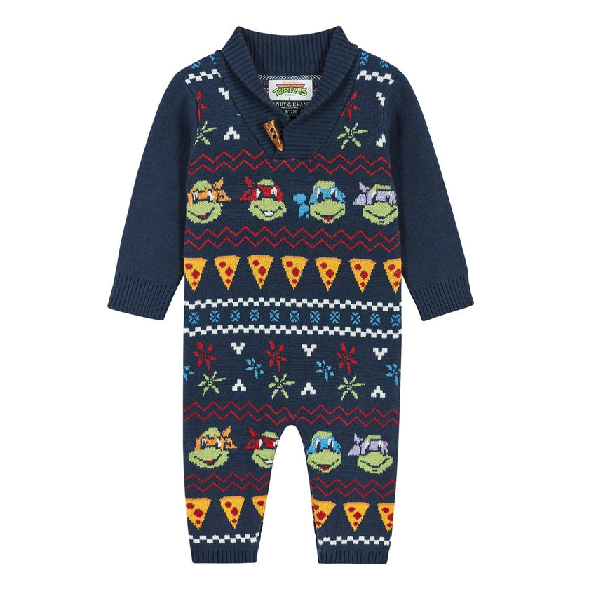 TMNT® X Andy & Evan® Fair Isle Icon Sweater Romper