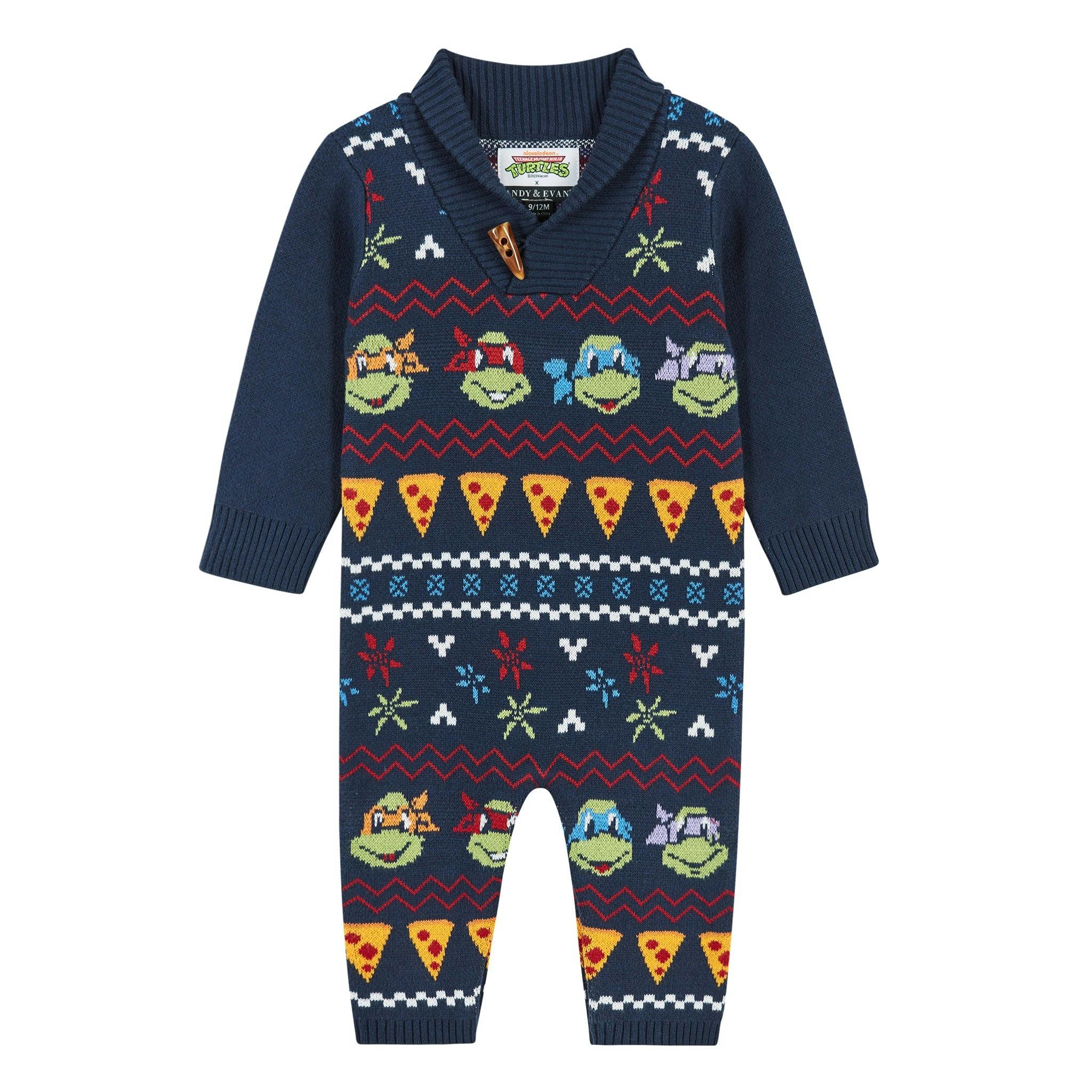 TMNT® X Andy & Evan® Fair Isle Icon Sweater Romper