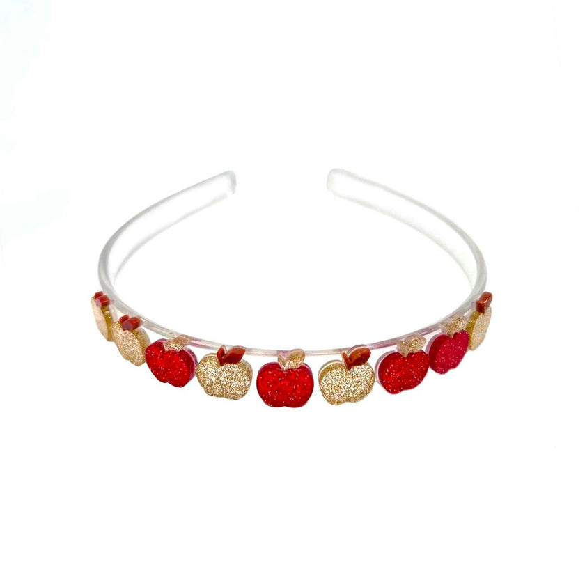 Apples Glitter Red Gold Headband -BTS
