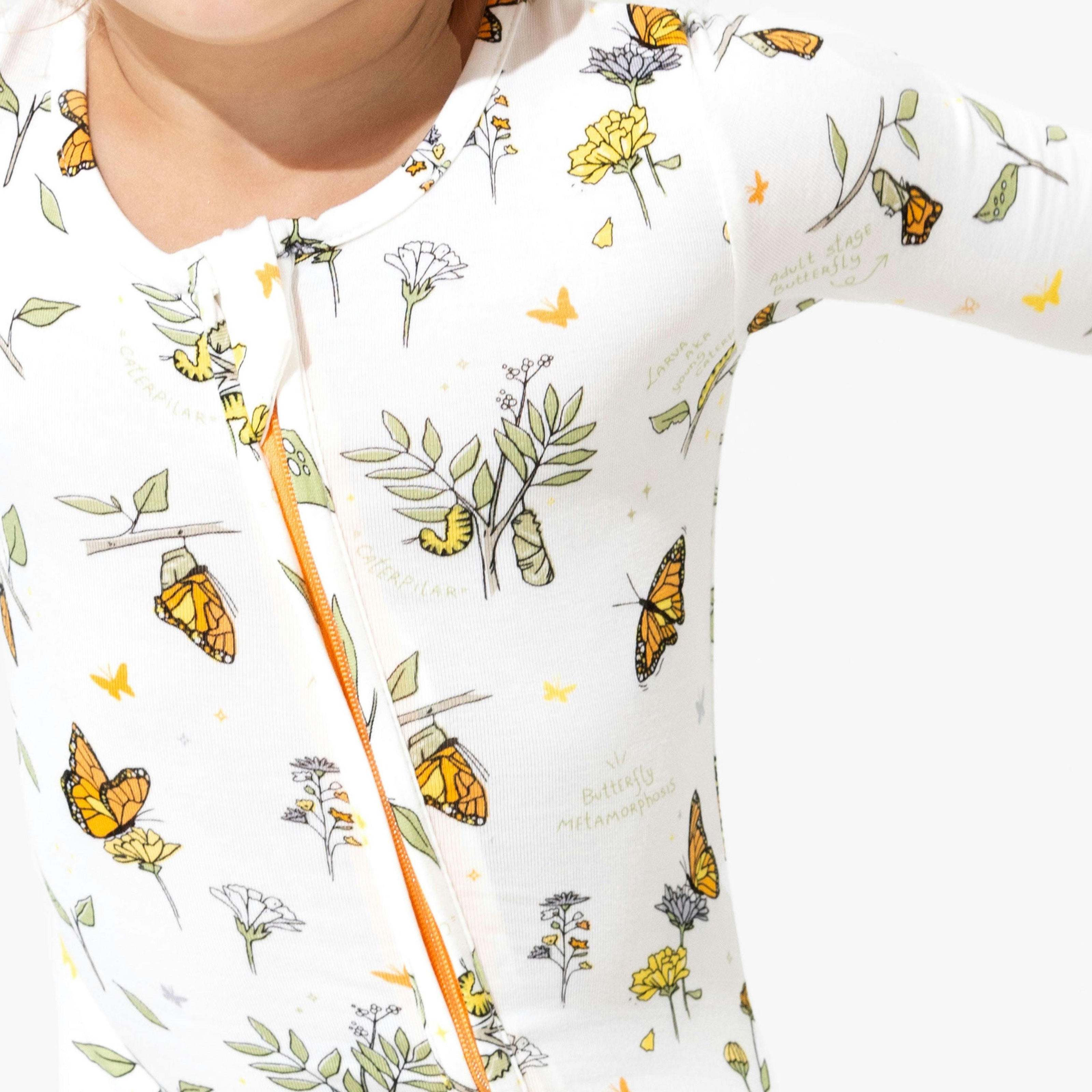 Monarch Butterfly Bamboo Convertible Footie
