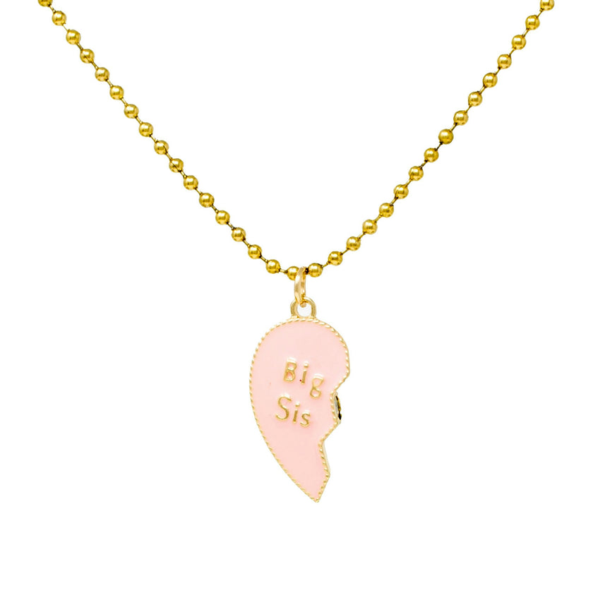 Big Sis & Lil Sis Magnetic Heart Necklace Set