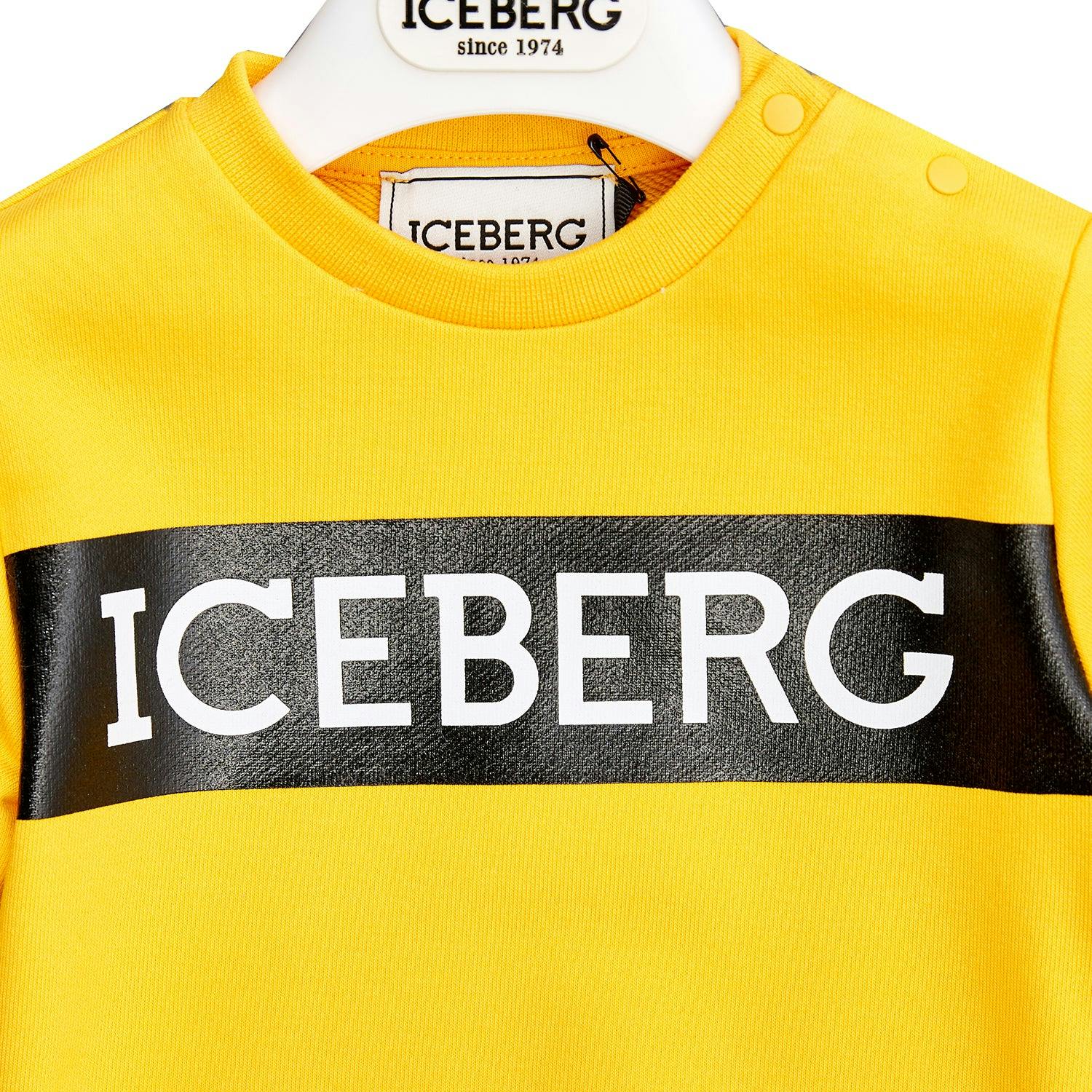 ICEBERG Logo Stripe Sweatshirt - Marigold