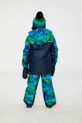 Two Piece Play Snowsuit Blue and Green Checkered Print