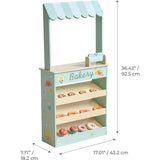 Teamson Kids Jolly Pals Wooden Bakery Stand with 12 Pastry Pieces