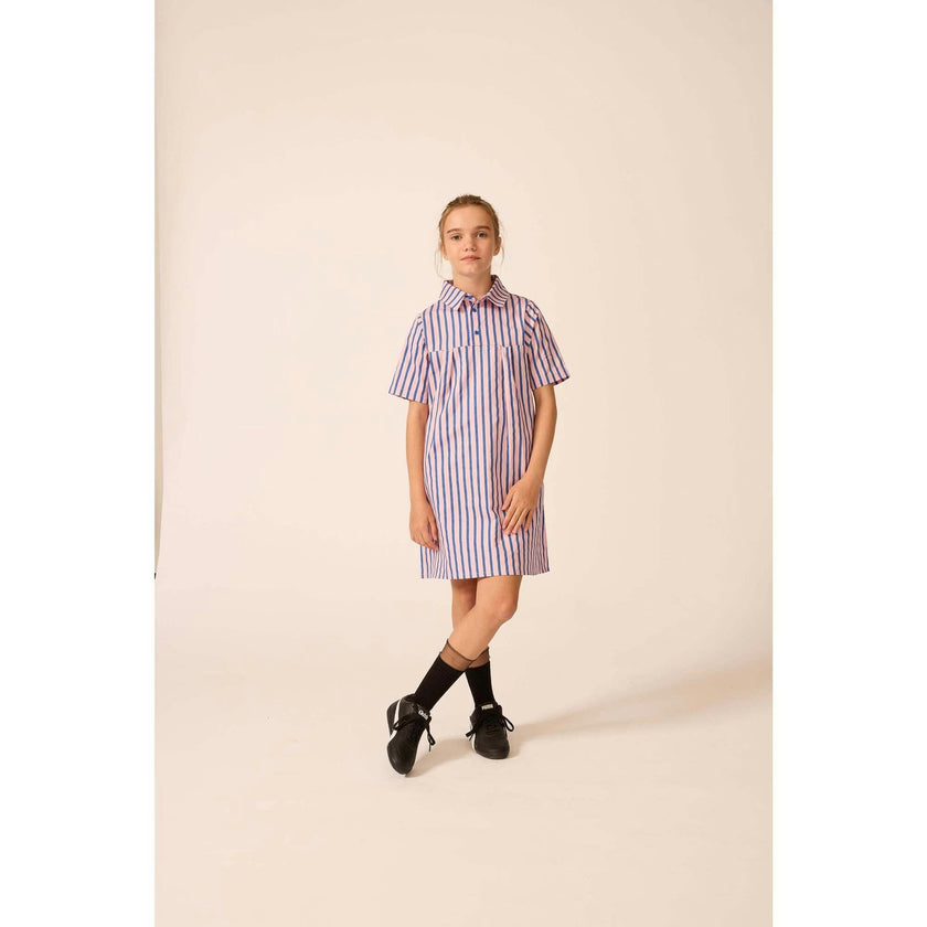 Shirtdress in Blue Note Stripe