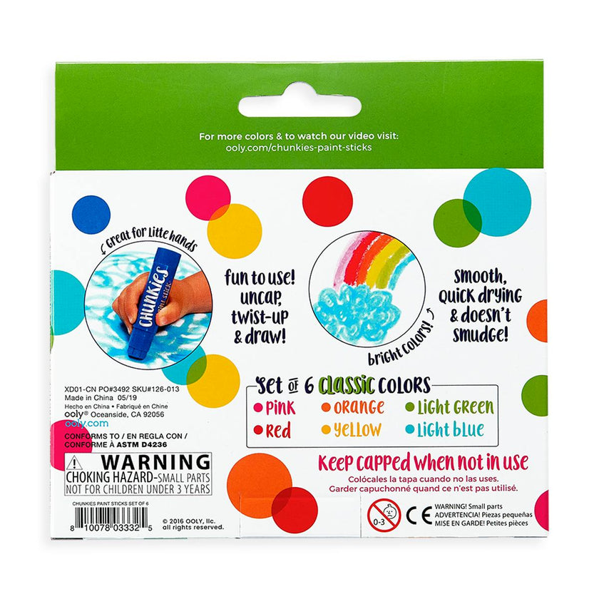 Chunkies Paint Sticks - Classic - Set of 6
