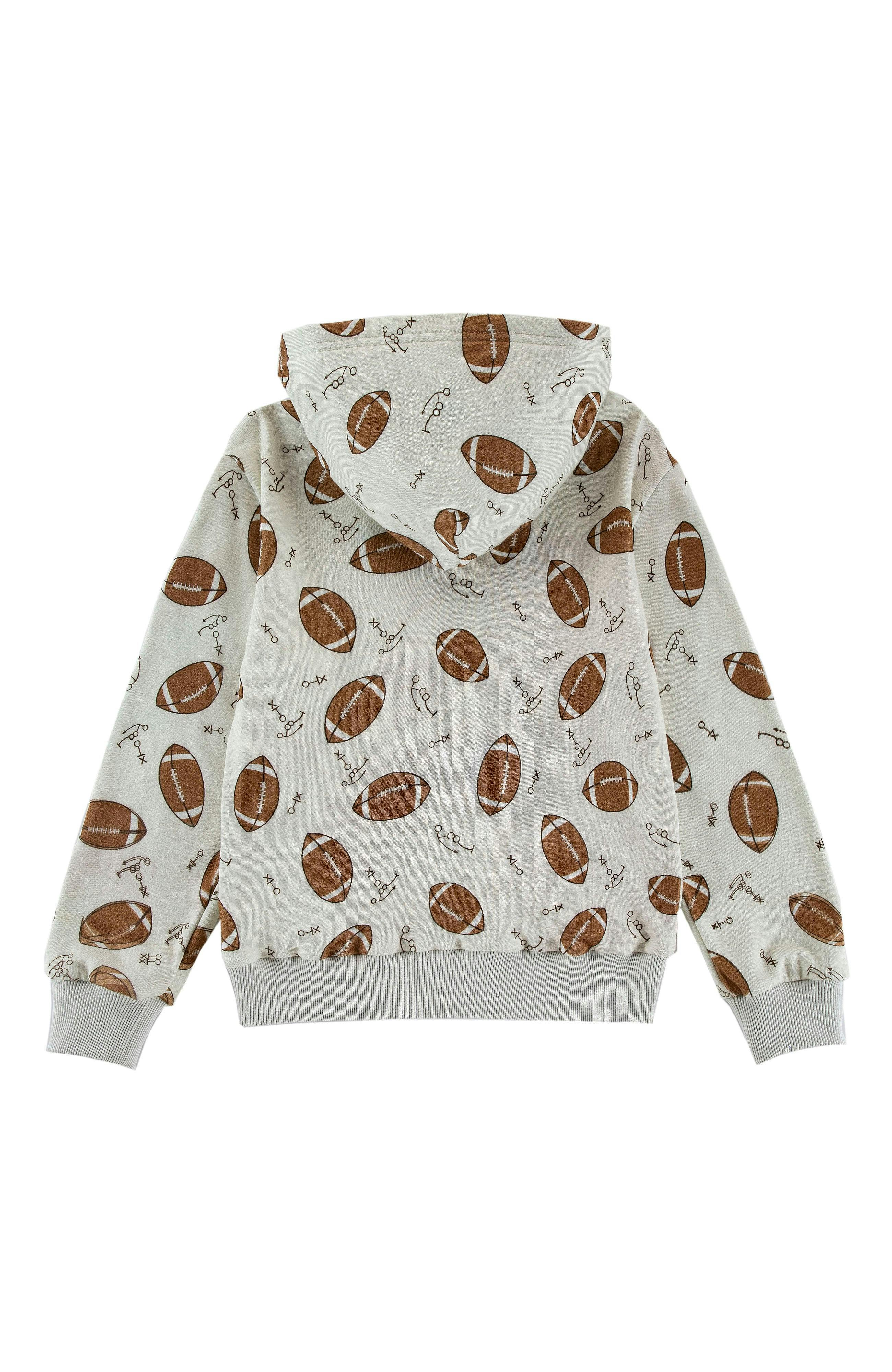 Soft Fleece Zip Up, Football Scramble