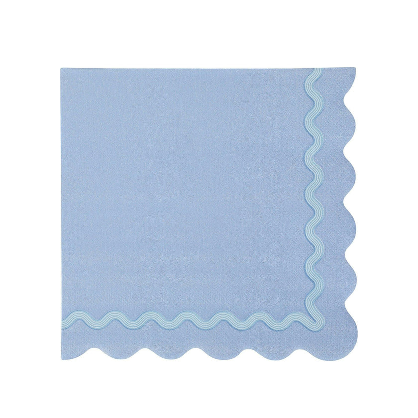 Packed Party Rainbow Ric Rac Assorted Lunch Napkins 20ct - Multicolor Ric Rac Detail 3-Ply Napkins in 5 Bold Color Combinations