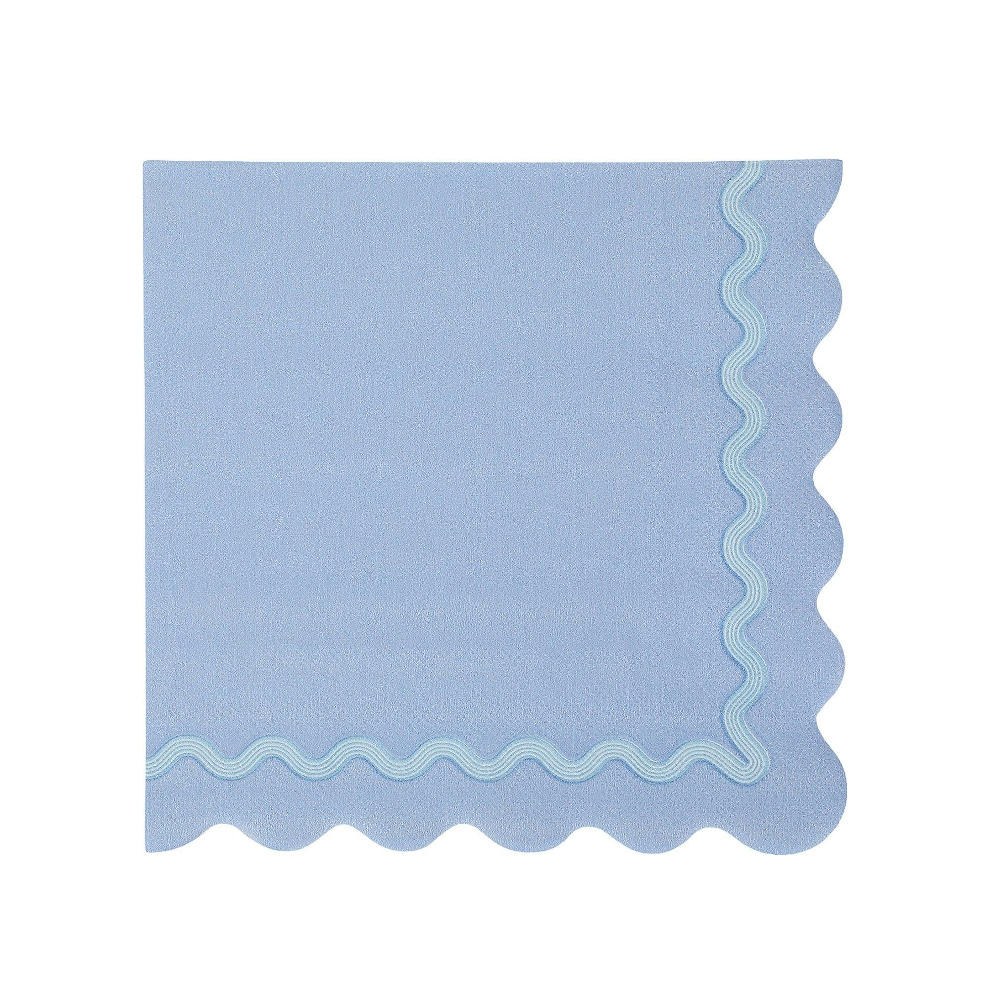 Packed Party Rainbow Ric Rac Assorted Lunch Napkins 20ct - Multicolor Ric Rac Detail 3-Ply Napkins in 5 Bold Color Combinations