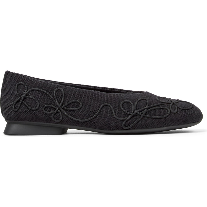Women's Twins Textile Square Toes Ballerina Shoes