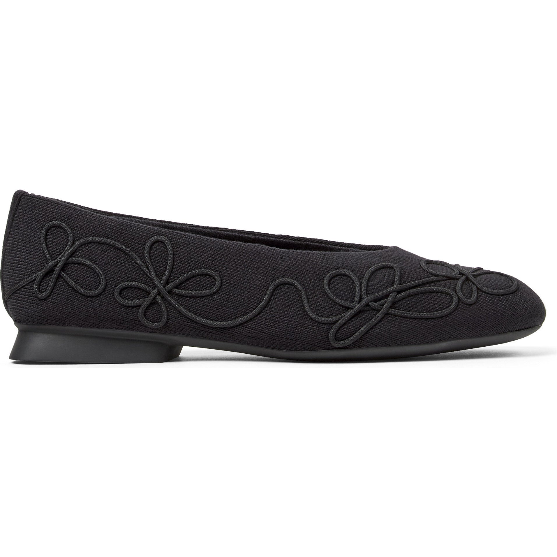Women's Twins Textile Square Toes Ballerina Shoes
