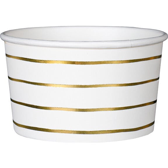 Gold Frenchie Striped Treat Cups