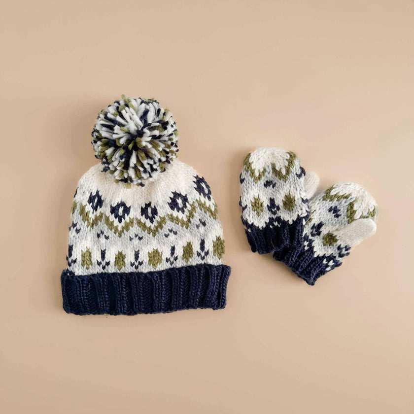 Fairisle Knit Hat, Pastel