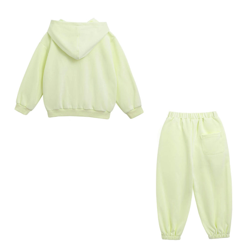 Yellow Bow Detail Tracksuit Set