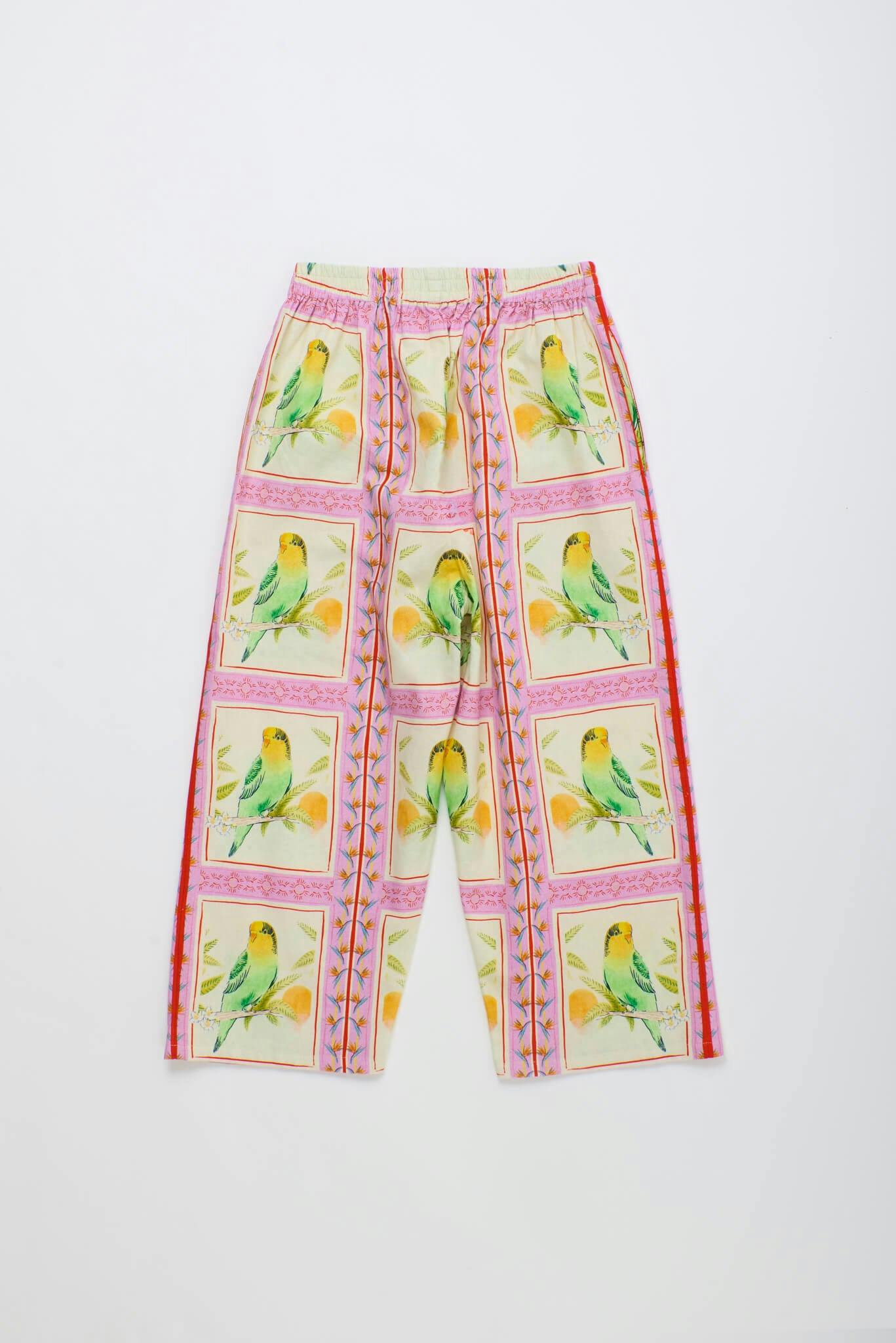 BIRDS PATCHWORK PANTS BLUSH