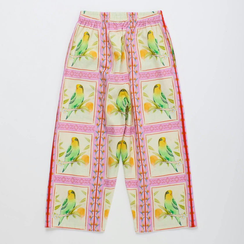 BIRDS PATCHWORK PANTS BLUSH