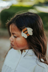 Zaza Sky Hairclip | Bee | Camel Classic Leather