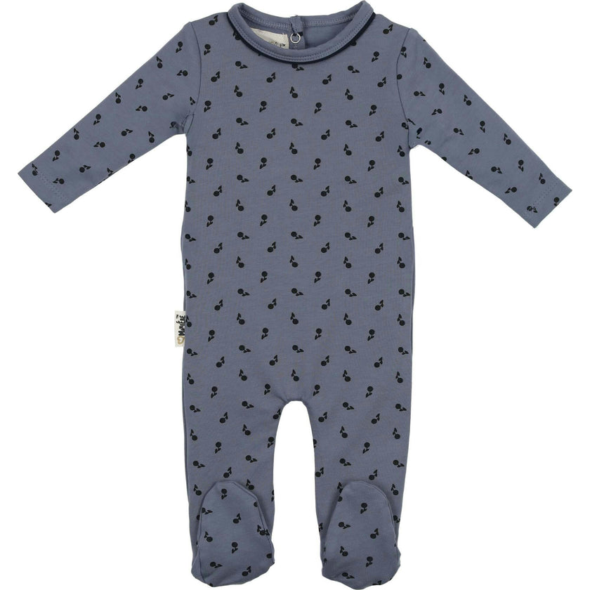 Winter Berries Round Neck Long Sleeve Footie