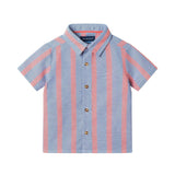 Boys Orange Striped Airy Oxford Set | Orange Stripe