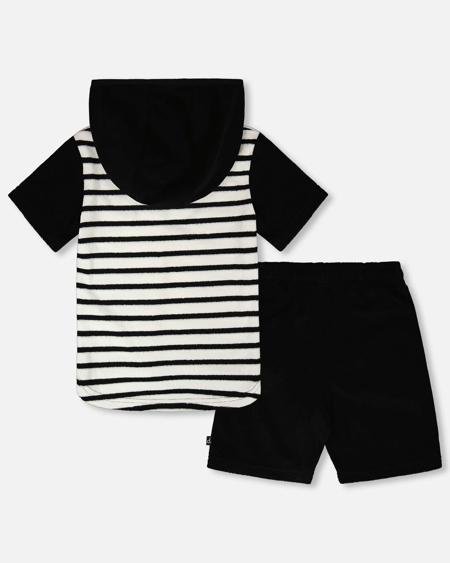 Hooded Terry T-Shirt With Shorts Set