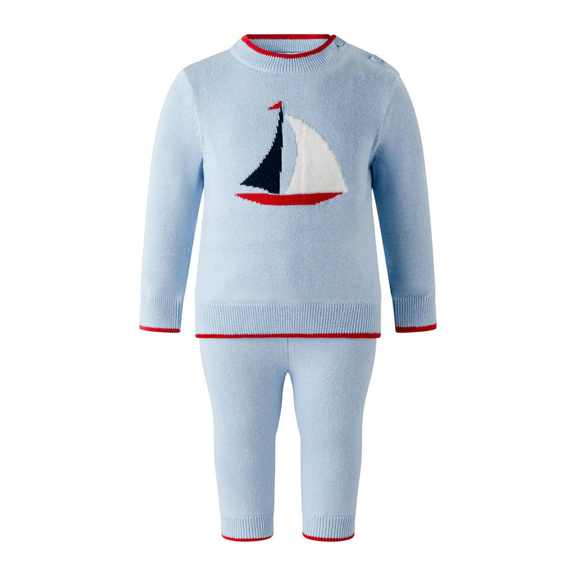 Sailboat Intarsia Sweater Set