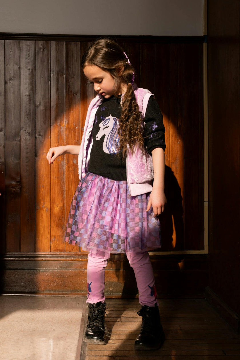 Faux Fur Sleeveless Vest Violet