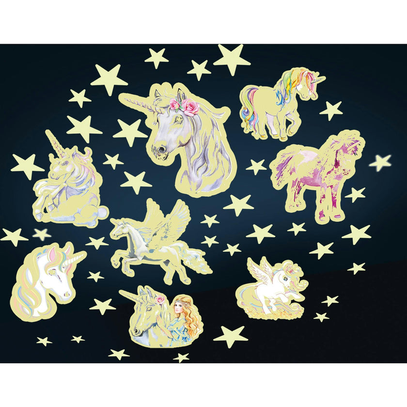 The Original Glowstars: Glowstars & Unicorns Self-Adhesive Pads for Décor