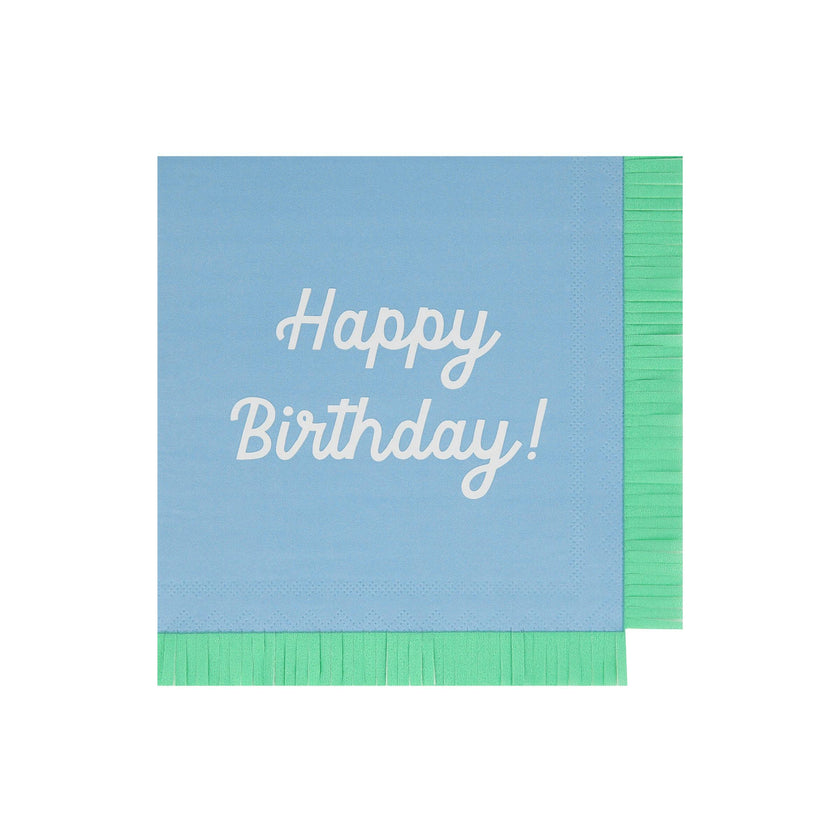 Mixed Happy Birthday Large Napkins